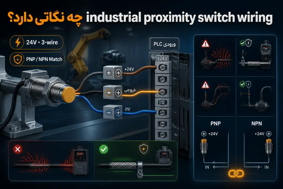 industrial proximity switch wiring چه نکاتی دارد؟ — سنسور القایی چیست؟ کاربردها، انواع و نحوه عملکرد در صنعت برق